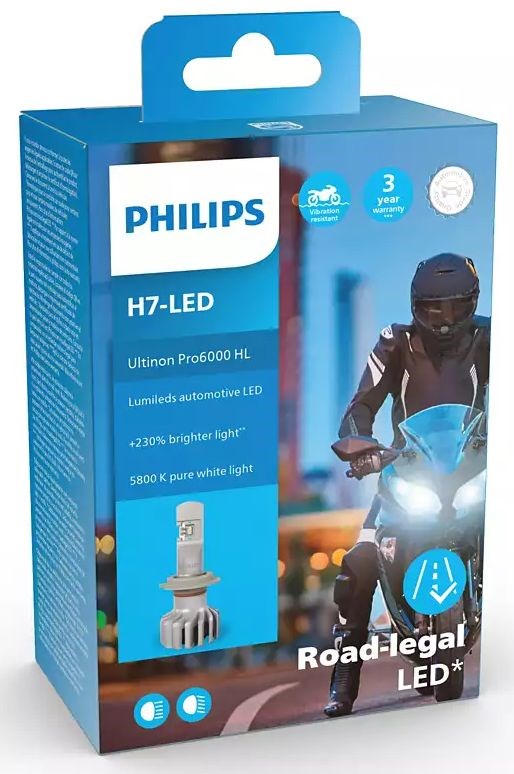 Philips Ultinon Pro6000 MC H7 LED - ECE godkendt (1 stk.)
