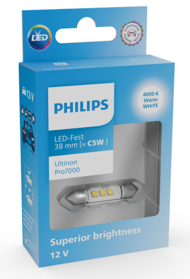 Philips Ultinon Pro7000 SI LED Pære 38mm C10W (Festoon) 4000K (1 stk.)
