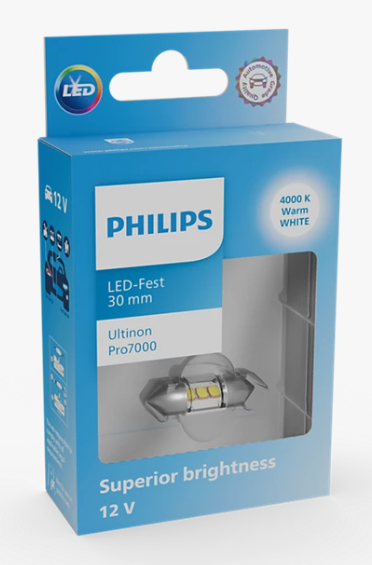Philips Ultinon Pro7000 SI LED Pære 30mm C10W (Festoon) 4000K (1 stk.)