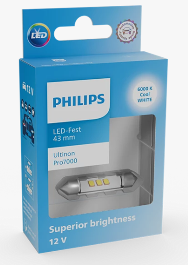 Philips Ultinon Pro7000 SI LED Pære 43mm (Festoon) 6000K (1 stk.)