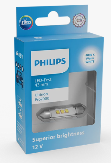 Philips Ultinon Pro7000 SI LED Pære 43mm (Festoon) 4000K (1 stk.)