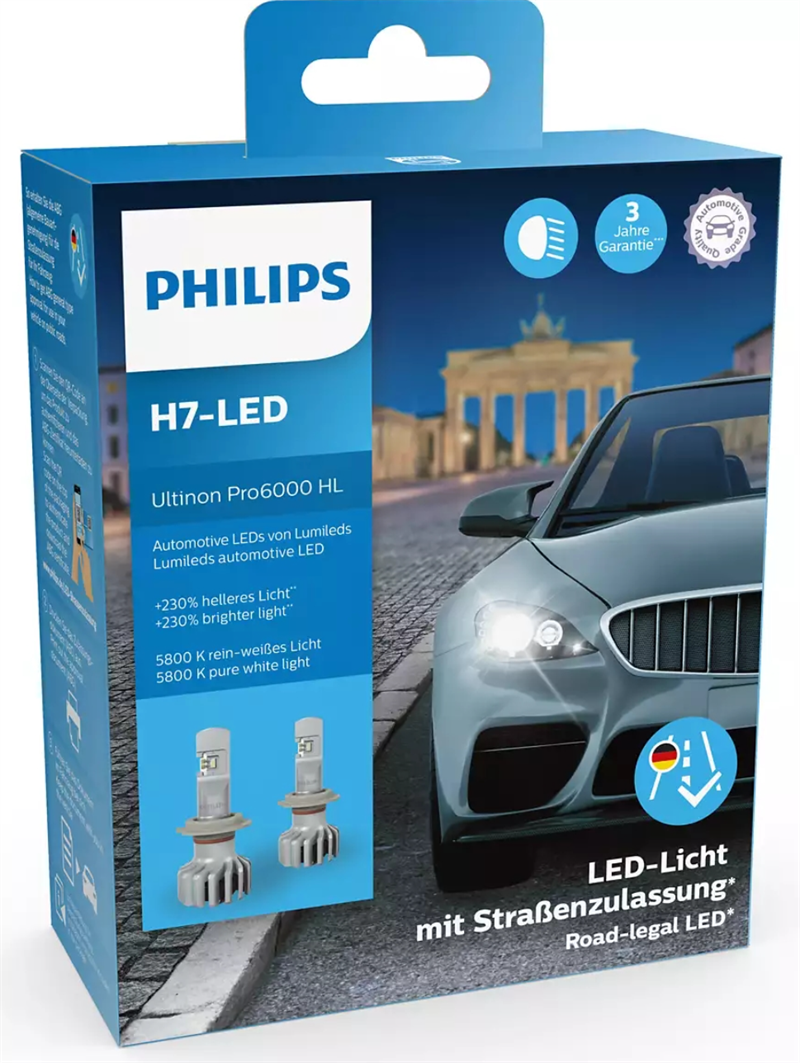 Philips Ultinon Pro6000 H7 LED - ECE godkendt