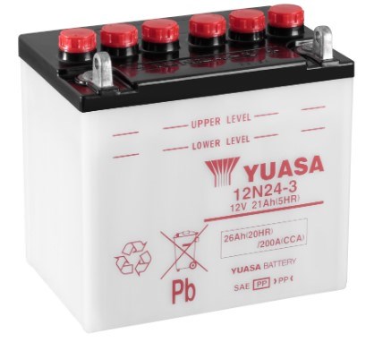 Yuasa Startbatteri 12N24-3 (Uden syre!)