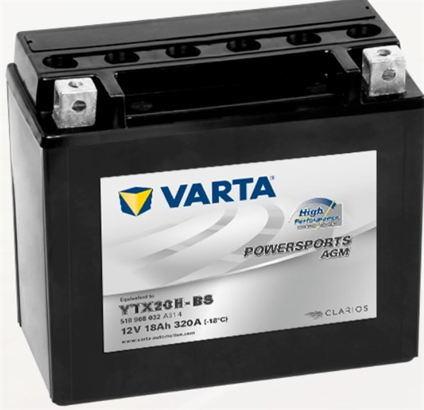 Varta Startbatteri AGM 518908 / YTX20H-BS 