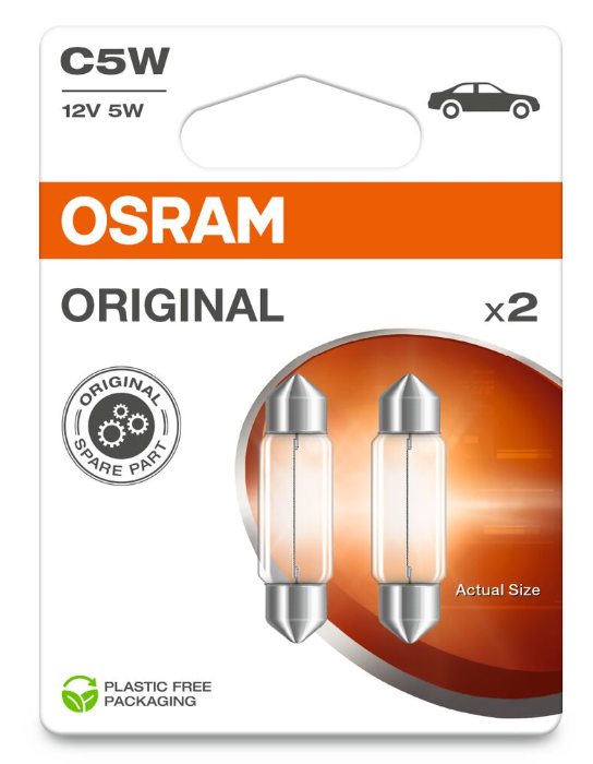 Osram Original Line Pinol Pære C5W (2 stk.)