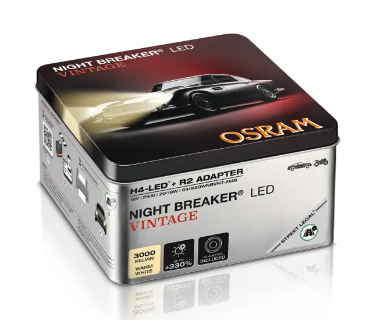 Osram H4 / R2 Night Breaker LED VINTAGE +330% - ECE godkendt (2 stk.)