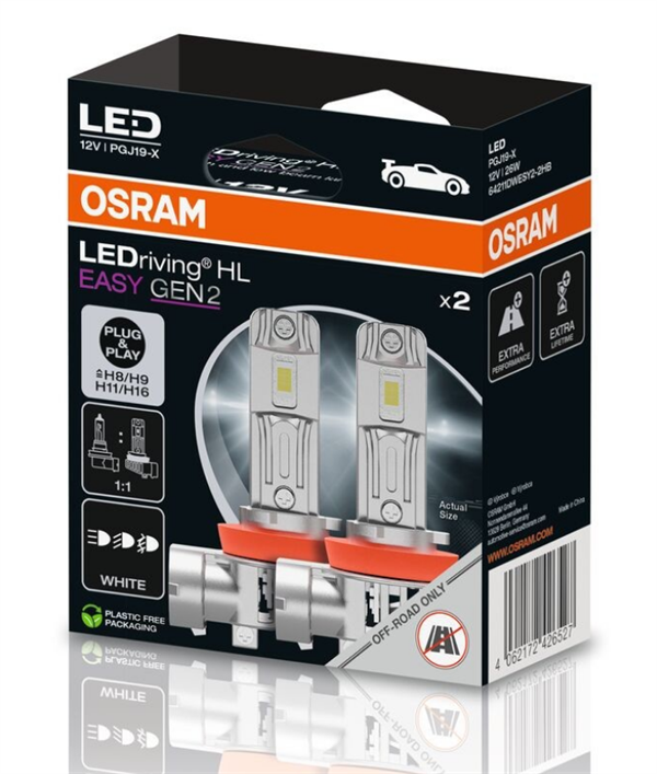 Osram H8/H9/H11/H16 HL EASY Gen2 LEDriving (2 stk.)