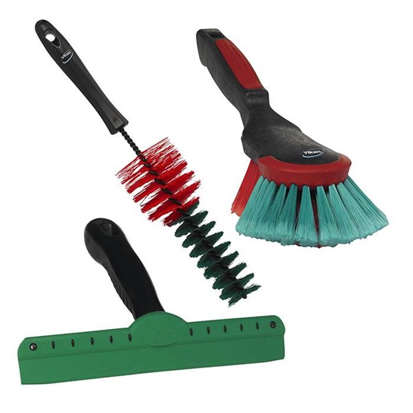 Vikan Vaskebørstesæt m/2 børster & Skraber