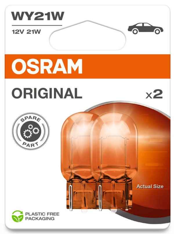 Osram Pære WY21W Orange (2 stk.)