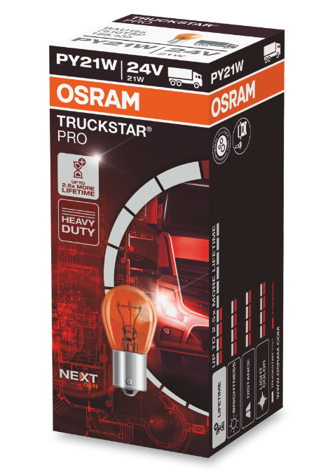 Osram TruckStar Pro PY21W 24V Next Gen (1 stk.)