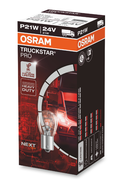 Osram TruckStar Pro P21W 24V Next Gen (1 stk.)