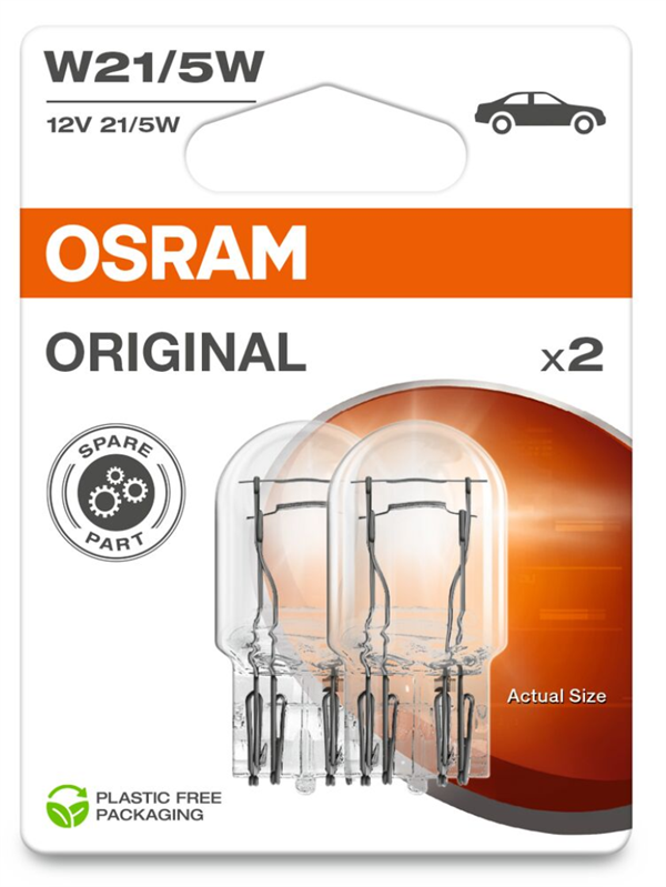 Osram Pære W21/5W (2 stk.)