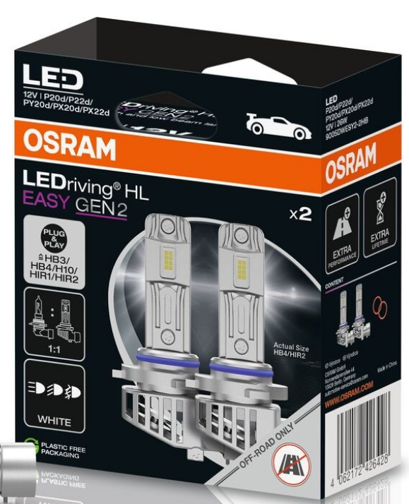 Osram HB3/HIR1/H10/HB4/HIR2 HL EASY Gen2 LEDriving (1 stk.)