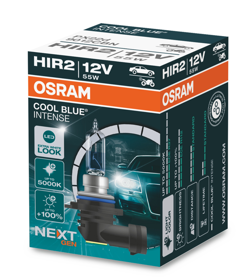 Osram 64176CBI Cool Blue Intense Halogen Bulb Single H15 12V 55/15W 3 Pin Snap f