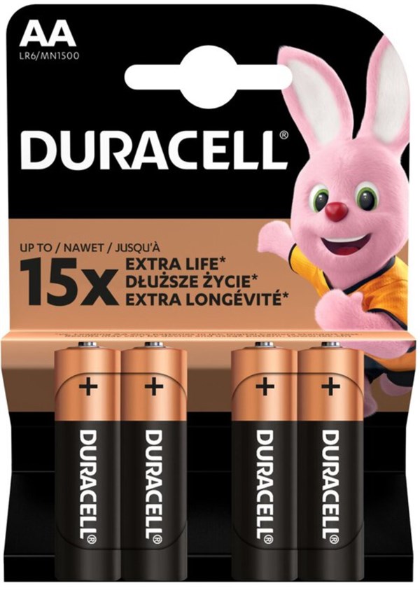 AA / LR6 Duracell batteri (4stk)