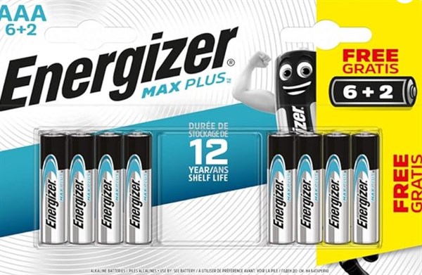 AAA / LR03 Energizer Max Plus batteri (8stk)
