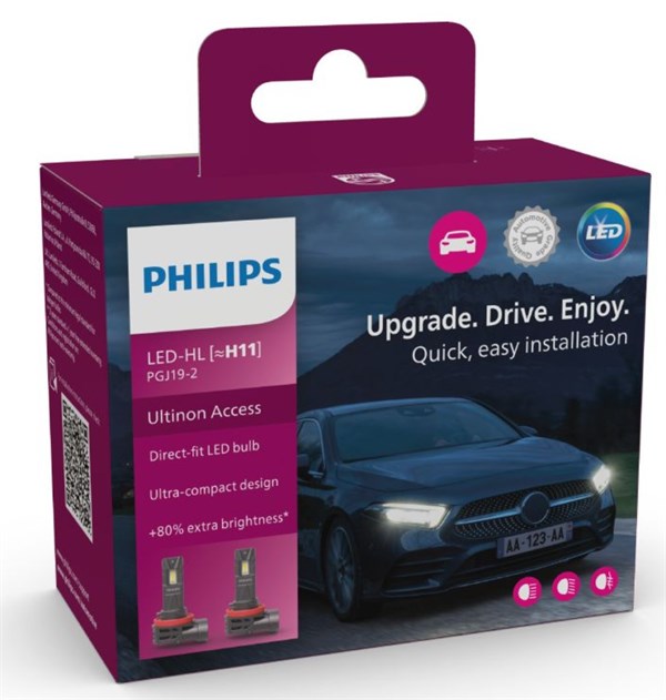 Philips Ultinon Access H11 LED pærer (2 stk.)