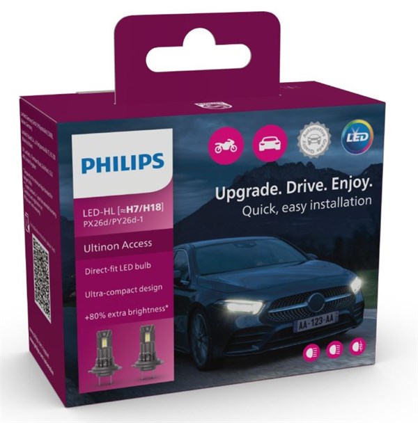 Philips Ultinon Access H7/H18 LED pærer (2 stk.)