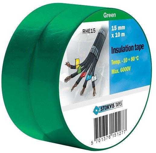 Isolerbånd Grøn  (10m)
