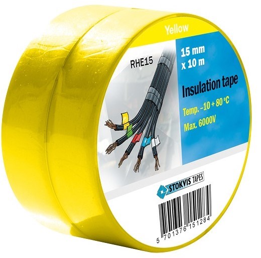 Isolerbånd Gul  (10m)