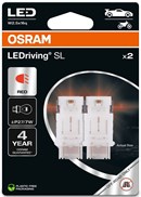 Osram LED Pære Rød P27/7W (2 stk.)