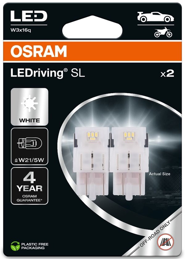 Osram LED Pære W21/5W (2 stk.)