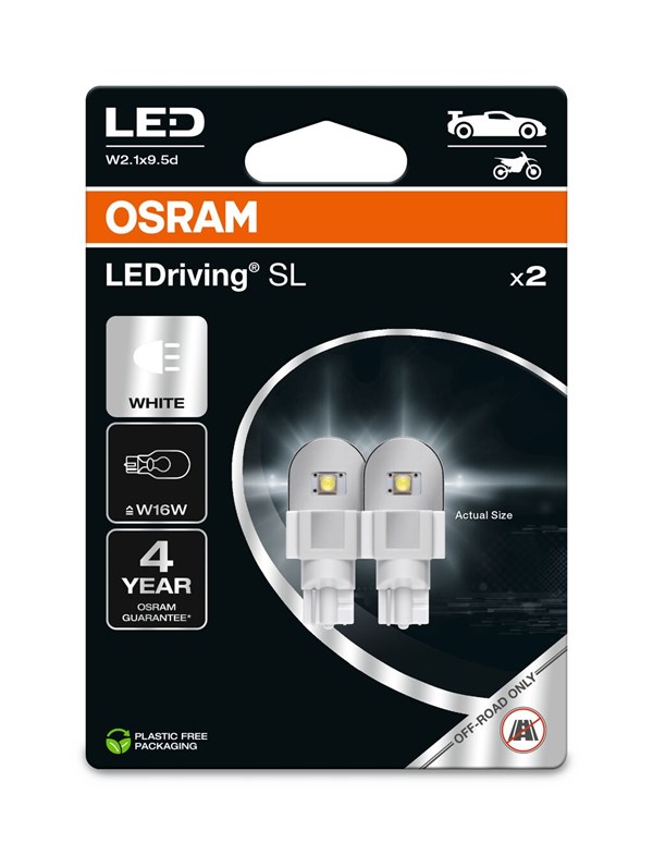 Osram LED Pære W16W (2 stk.)