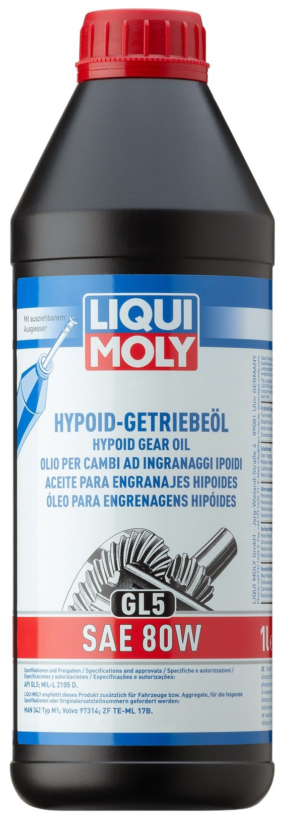Liqui Moly GL-5 Hypoid Gearolie 80W (1 liter)