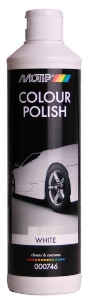 Motip Polish & Voks m/farve Hvid (500ml)