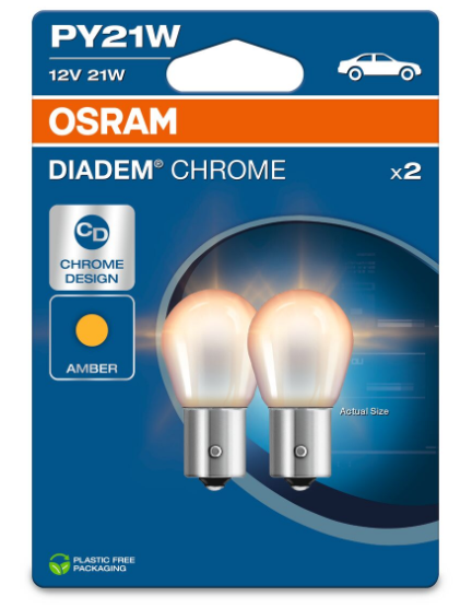 Osram PY21W Pære Diadem Chrome / Gul (2 stk.)