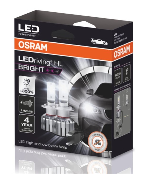 Osram LEDriving HL Bright H7 / H18 LED (2 stk.)