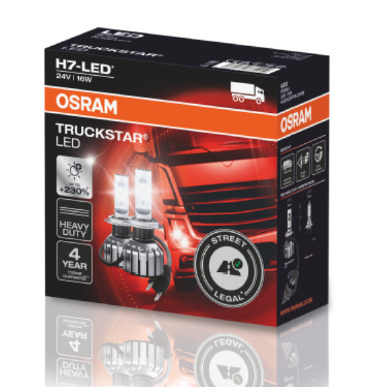 Osram TruckStar LED H7 ECE godkendt (2 stk.)