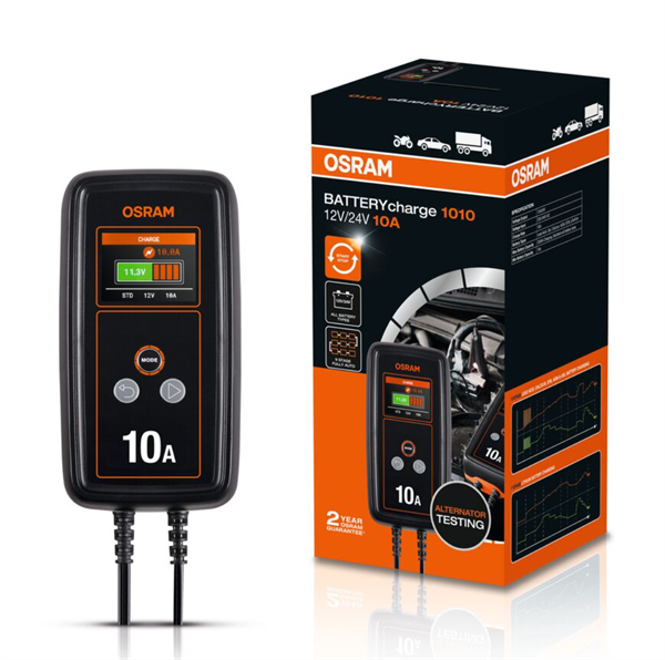 Osram BATTERYcharge 1010 - 12/24Volt, 10 Ampere elektronisk lader