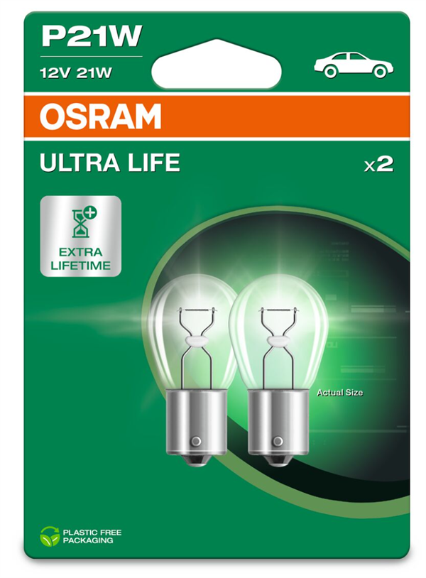 Osram Ultra Life Pære P21W (2 stk.)