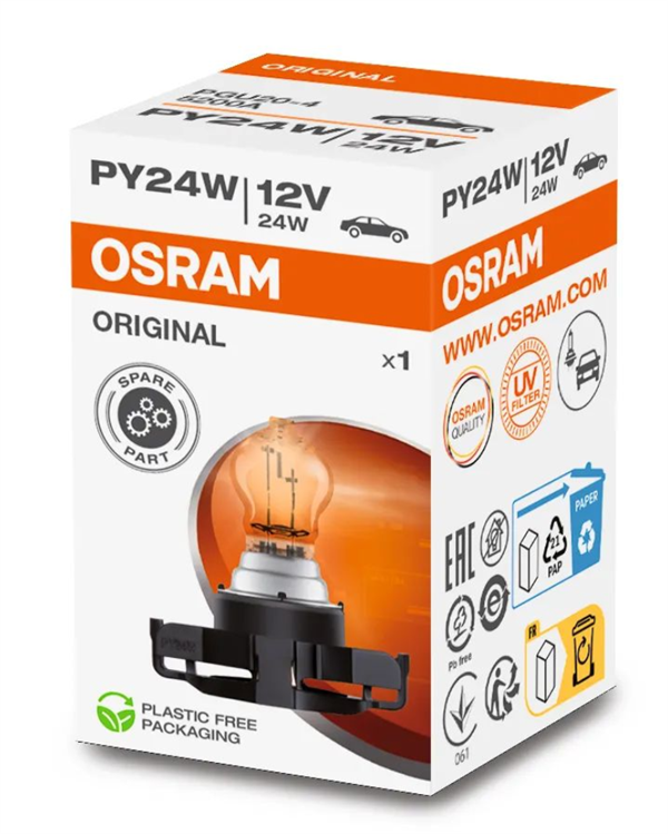 Osram Pære PY24W Orange (1 stk.)
