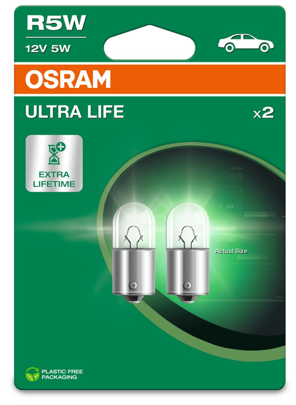 Osram Pære R5W Ultra Life (2 stk.)
