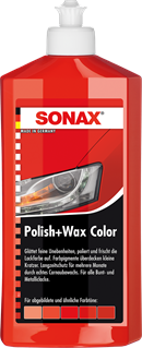 Sonax Polish og wax color - rød (500ml)