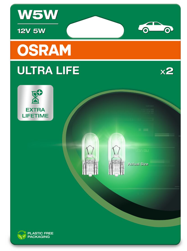 Osram Pære W5W Ultra Life (2 stk.)