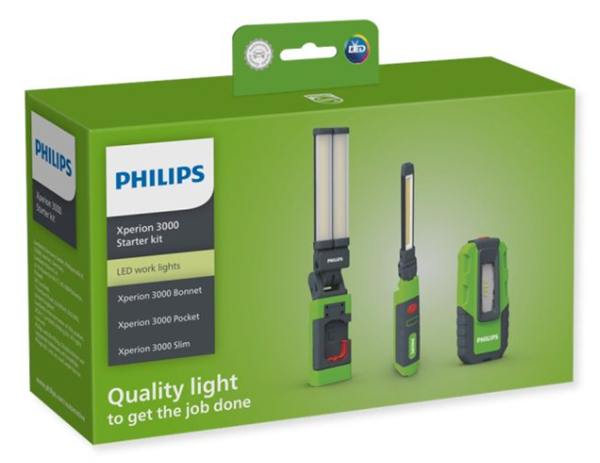 Philips Xperion 3000 "Starter-kit" med 3 lamper 