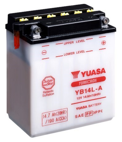 Yuasa Startbatteri YB14L-A (Uden syre!)