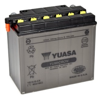 Yuasa Startbatteri YB16-B-CX (Uden syre!)