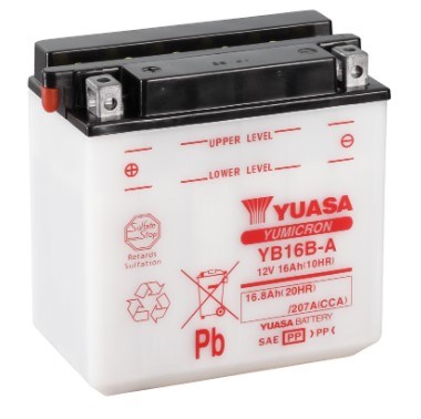 Yuasa Startbatteri YB16B-A (Uden syre!)