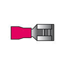 Kabelsko rød hun flad 0,5-1,5mm2 10 stk.