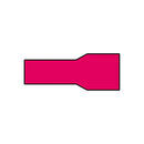 Kabelsko rød hun flad isol. 0,5-1,5mm2