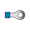 Kabelsko blå ring 5,3mm 1,5-2,5mm2 10 st