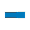 Kabelsko blå hun rund 1,5-2,5mm2 10 stk