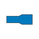 Kabelsko blå hun flad isol. 1,5-2,5mm2 10 stk.