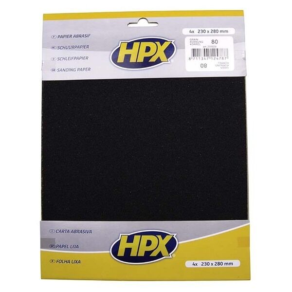 HPX sandpapir p80 - 4 stk.