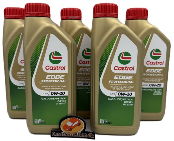 Castrol Edge Professional 0W-20 LL IV FE (Pakke med 5 x 1 liter)