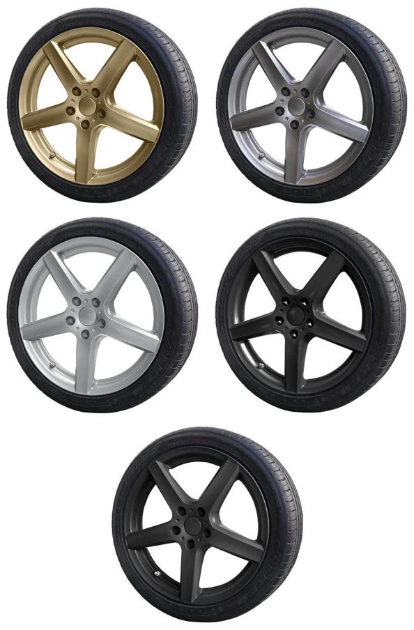 Foliatec pakke med fælgmaling, 2-komponent (vælg farve)